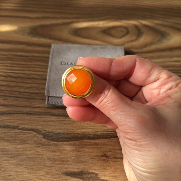 Dean Davidson Orange Onyx Signet ring size 8 - Picture 5 of 6
